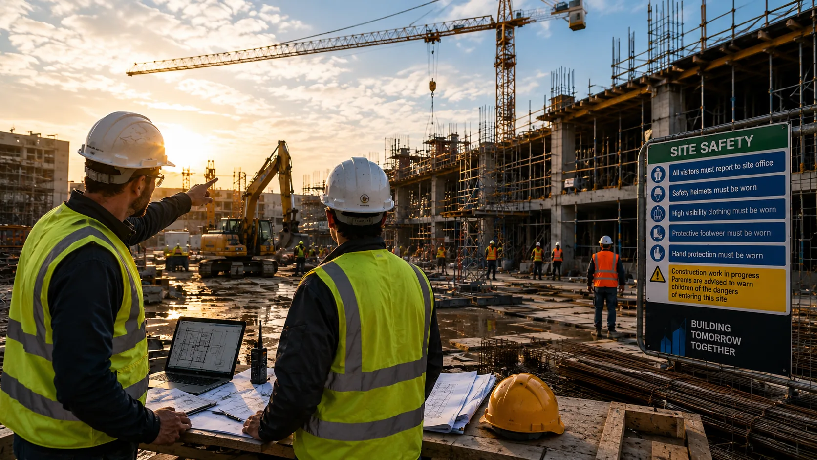 Construction site and project workflow